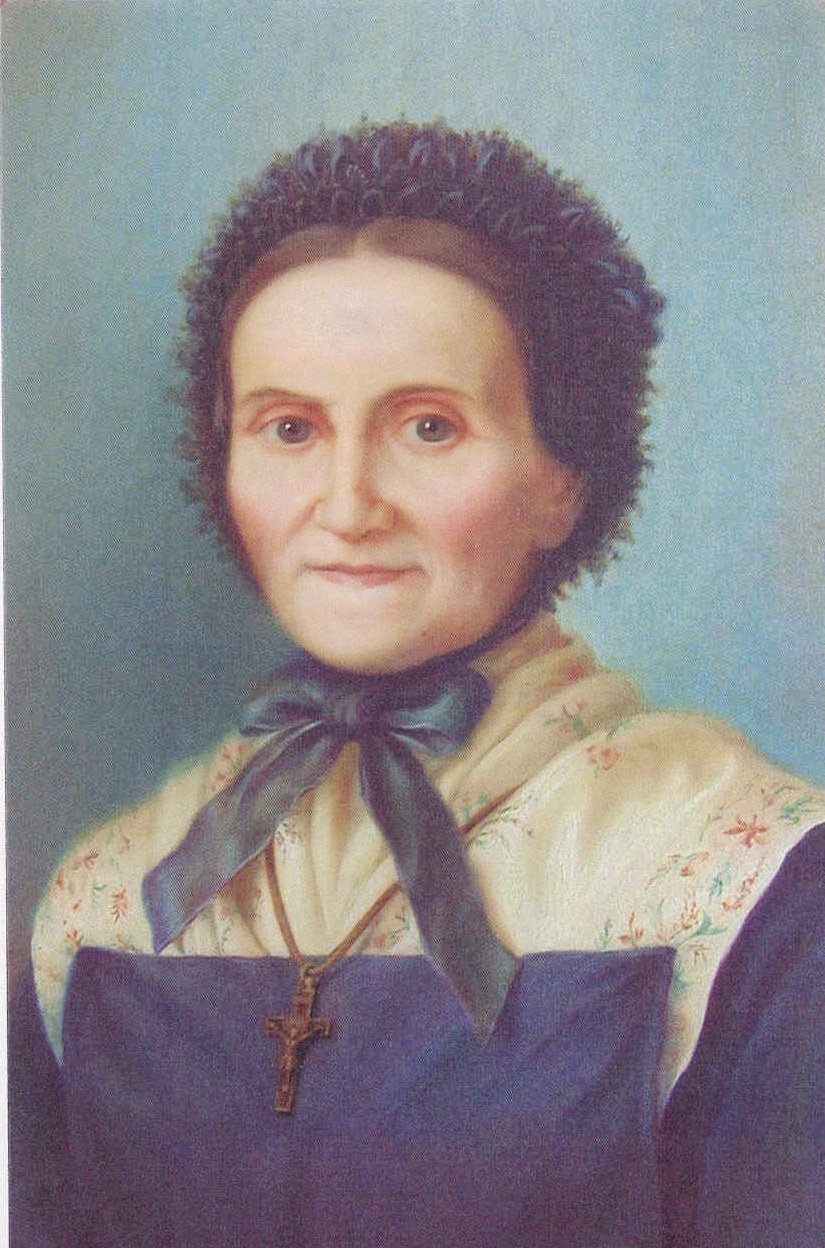 Illustrated portrait of القديسة مارغريت باي, with a soft halo